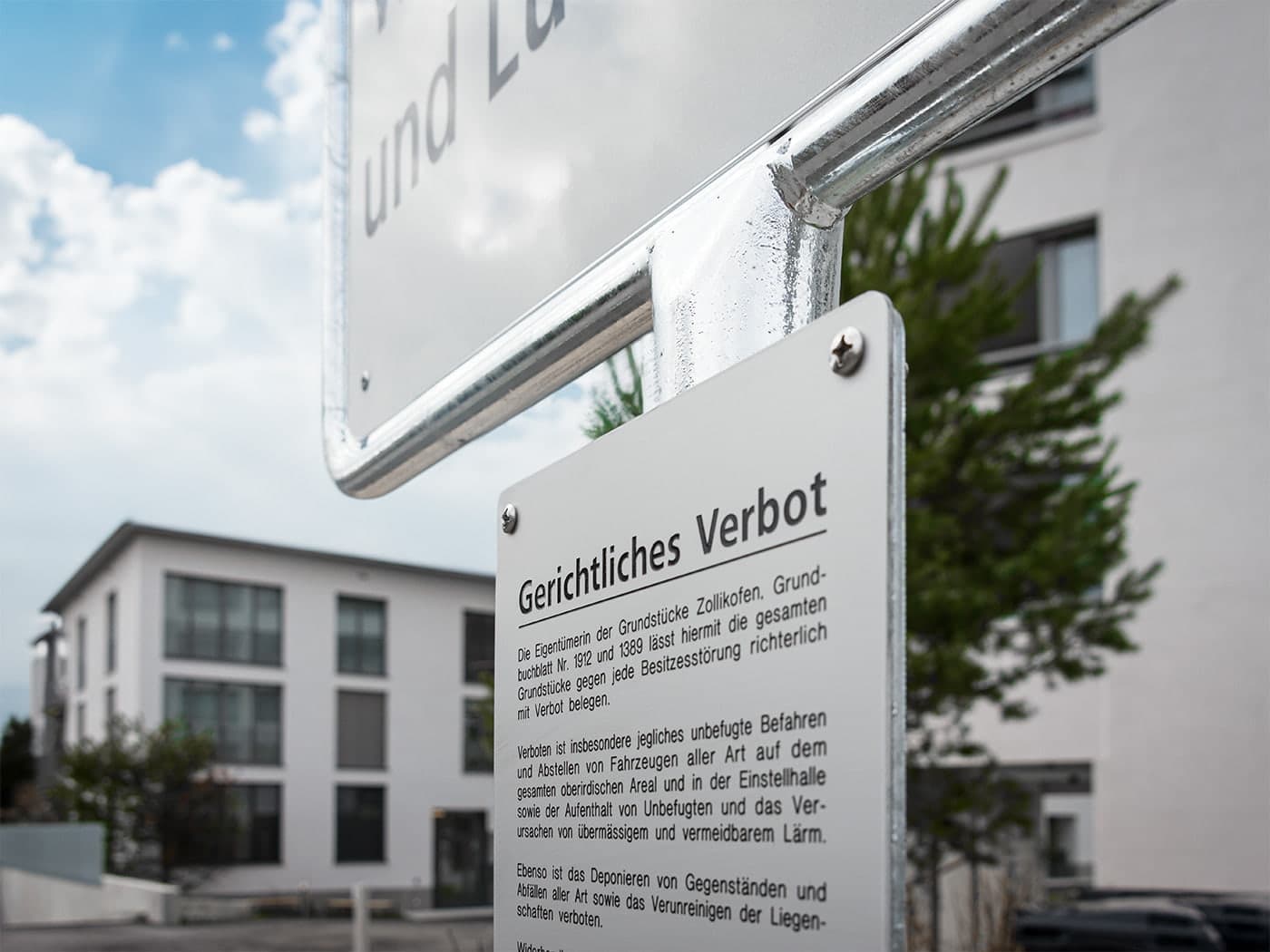 Richterliches Verbot vor einem Neubau im Quartier Wahlacker in Zollikofen